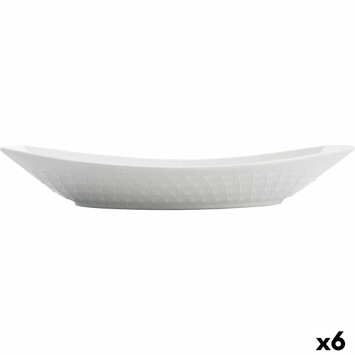 Teglia da Cucina Quid Gastro 30 x 14,5 x 6 cm Ceramica Bianco (6 Unità)