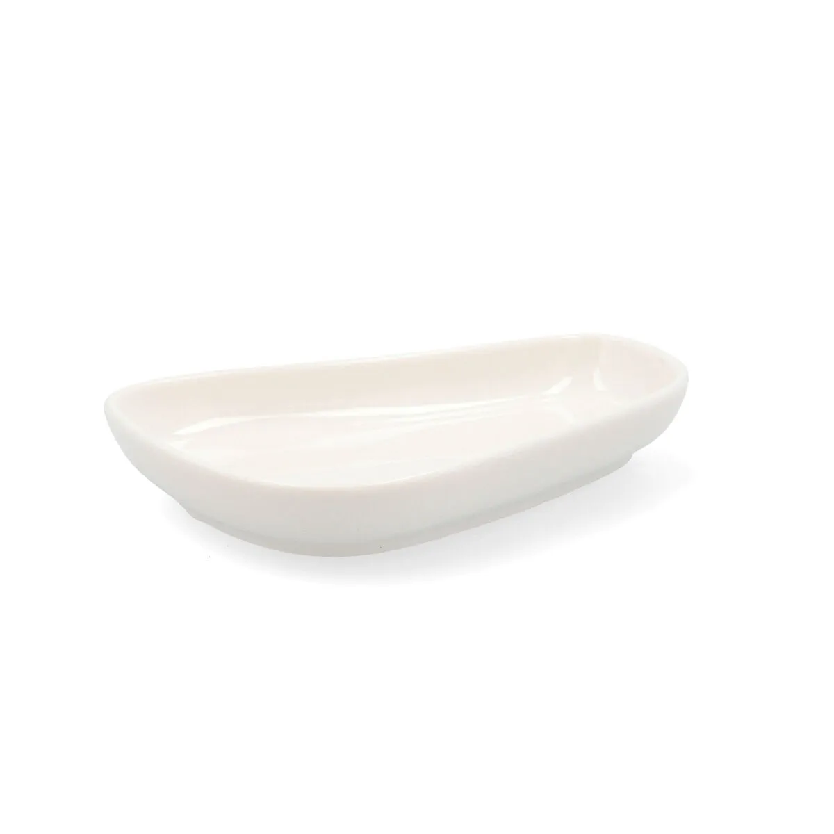 Vassoio per aperitivi Quid Select Irregolare Ceramica Bianco (12,5 cm) (Pack 12x)