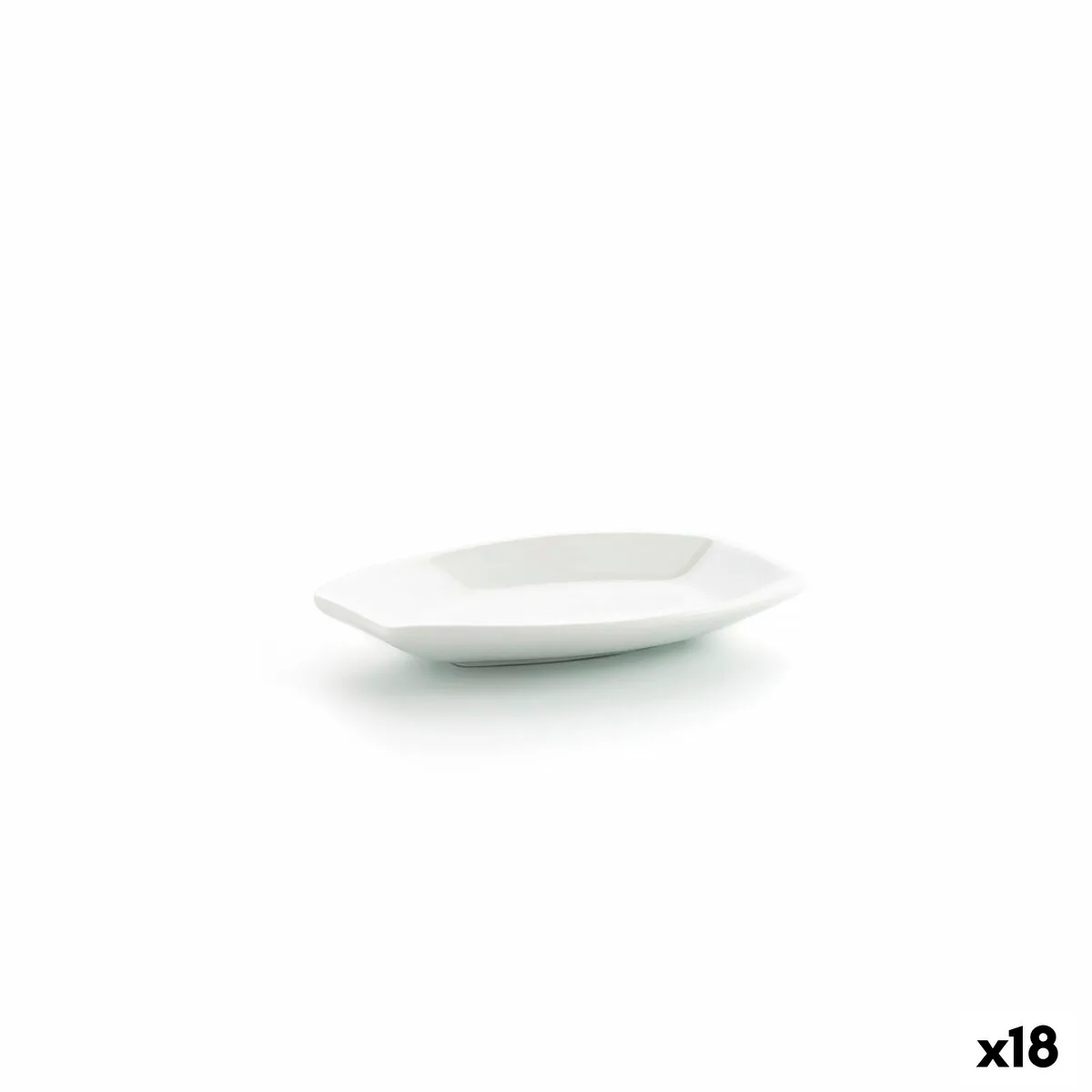 Vassoio per aperitivi Ariane Alaska 9,6 x 5,9 cm Mini Ovale Ceramica Bianco (10 x 7,4 x 1,5 cm) (18 Unità)