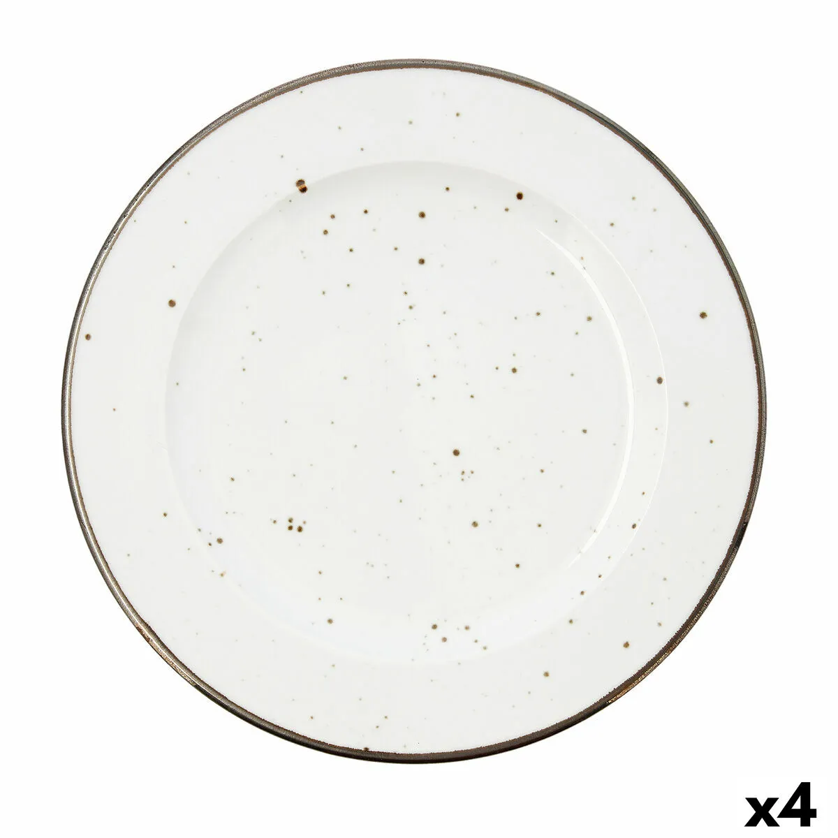 Piatto da pranzo Bidasoa Ikonic Bicolore Ceramica Ø 31 cm (4 Unità)