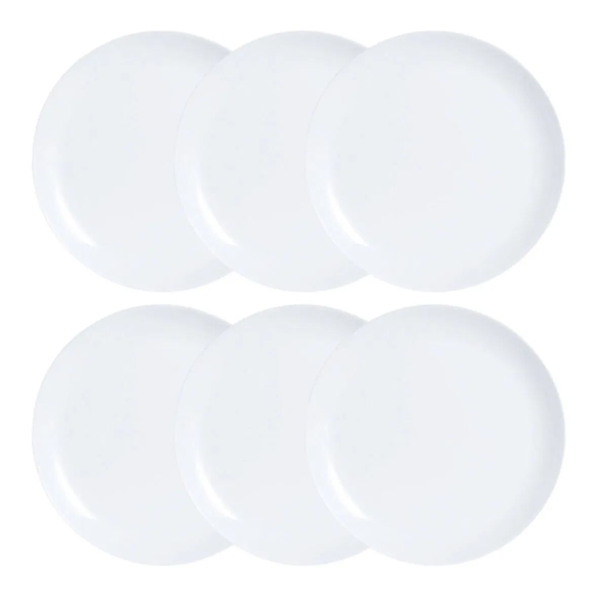 Set di piatti Luminarc Diwali 6 pcs Bianco Vetro