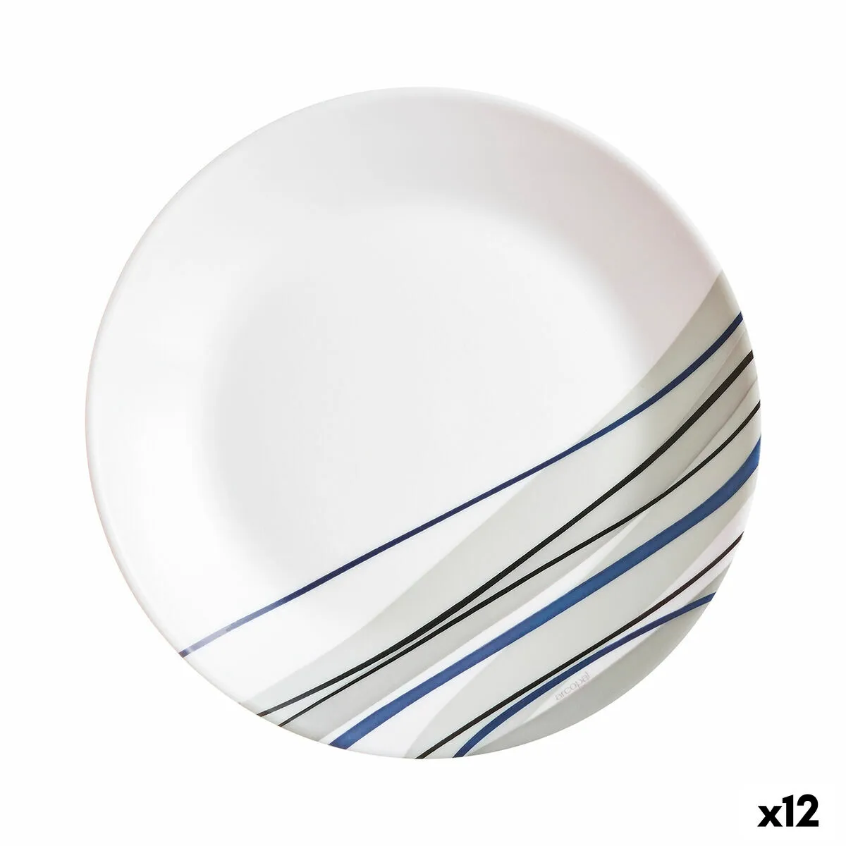 Piatto da pranzo Arcopal Athenais Azul Multicolore Vetro 25 cm (12 Unità)