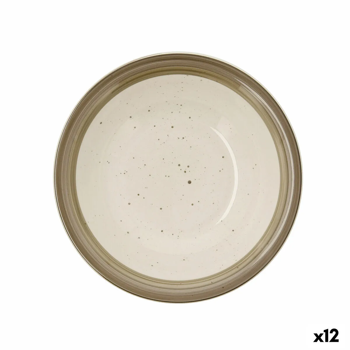 Piatto Fondo Quid Allegra Nature Ceramica Bicolore (ø 21,5 cm) (12 Unità)