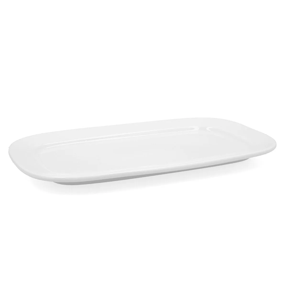 Teglia da Cucina Bidasoa Glacial Ceramica Bianco (36 x 21 cm) (Pack 3x)