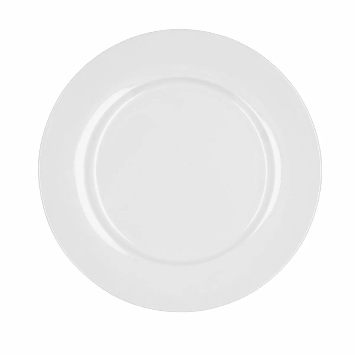 Piatto da pranzo Bidasoa Glacial Ala Ancha Bianco Ceramica Ø 27 cm 27 cm (4 Unità) (Pack 4x)