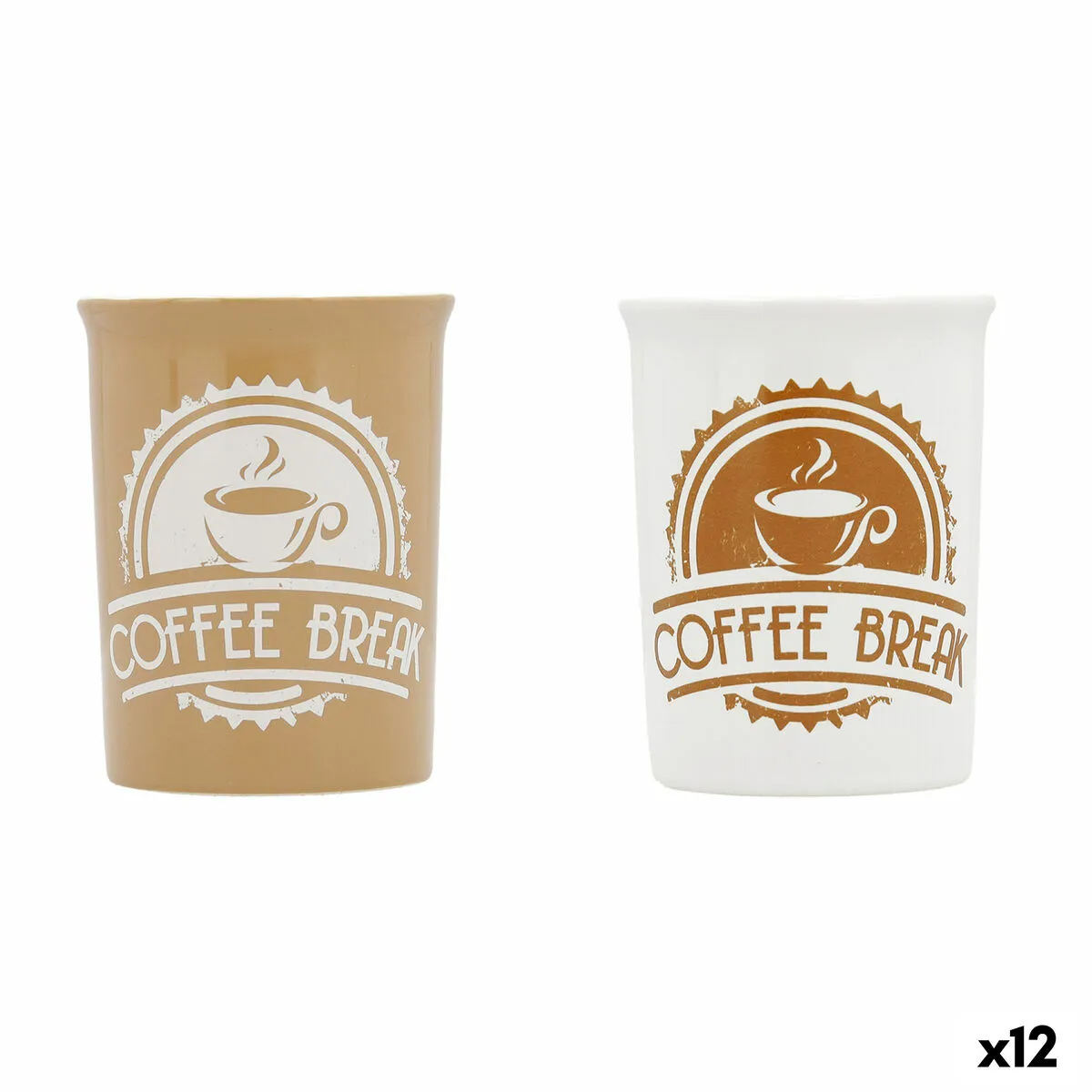 Tazza Quid Coffee Break Ceramica Multicolore (240 ml) (12 Unità)