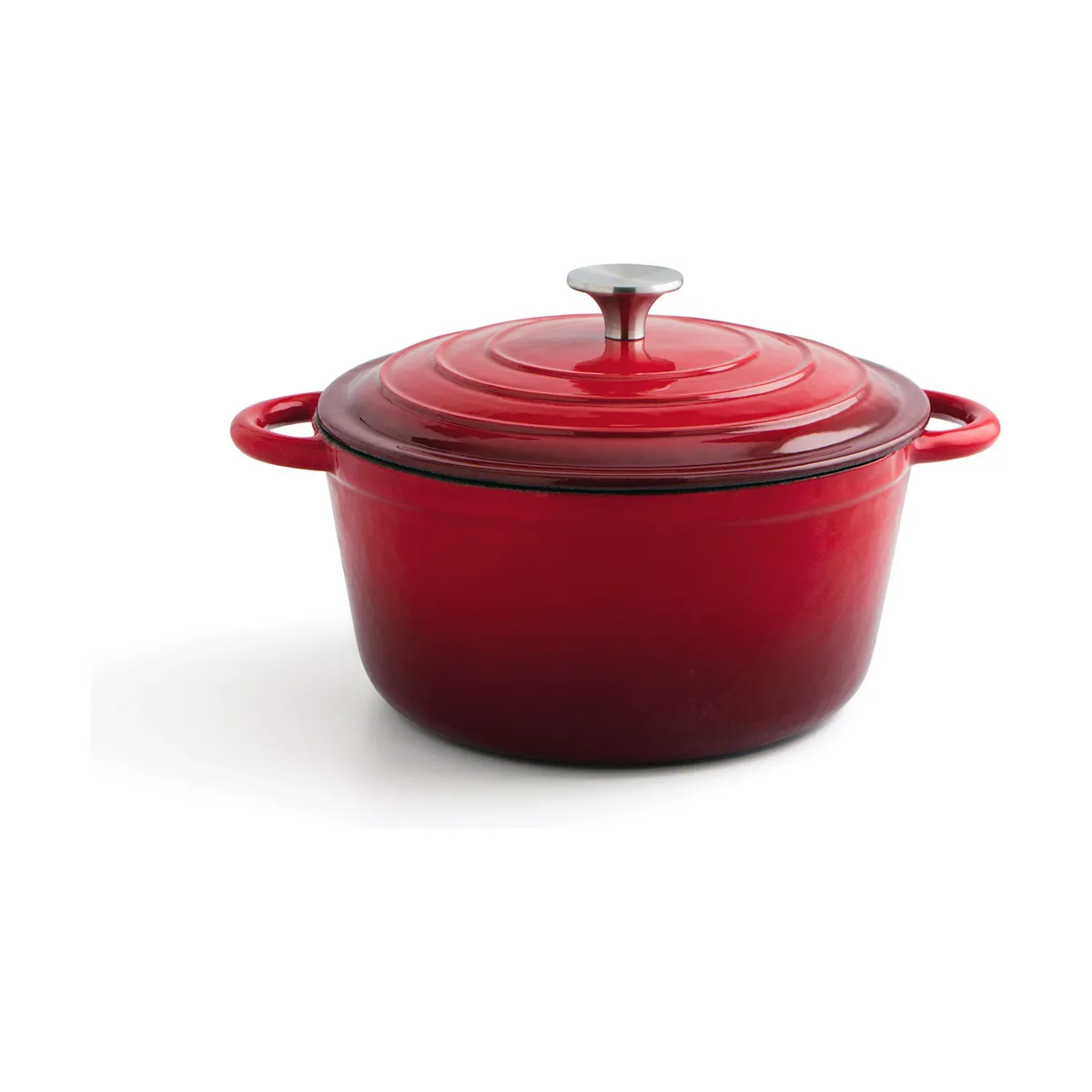 Casseruola con coperchio Bidasoa Fierro Rosso Metallo 3,7 L (3,7 L)