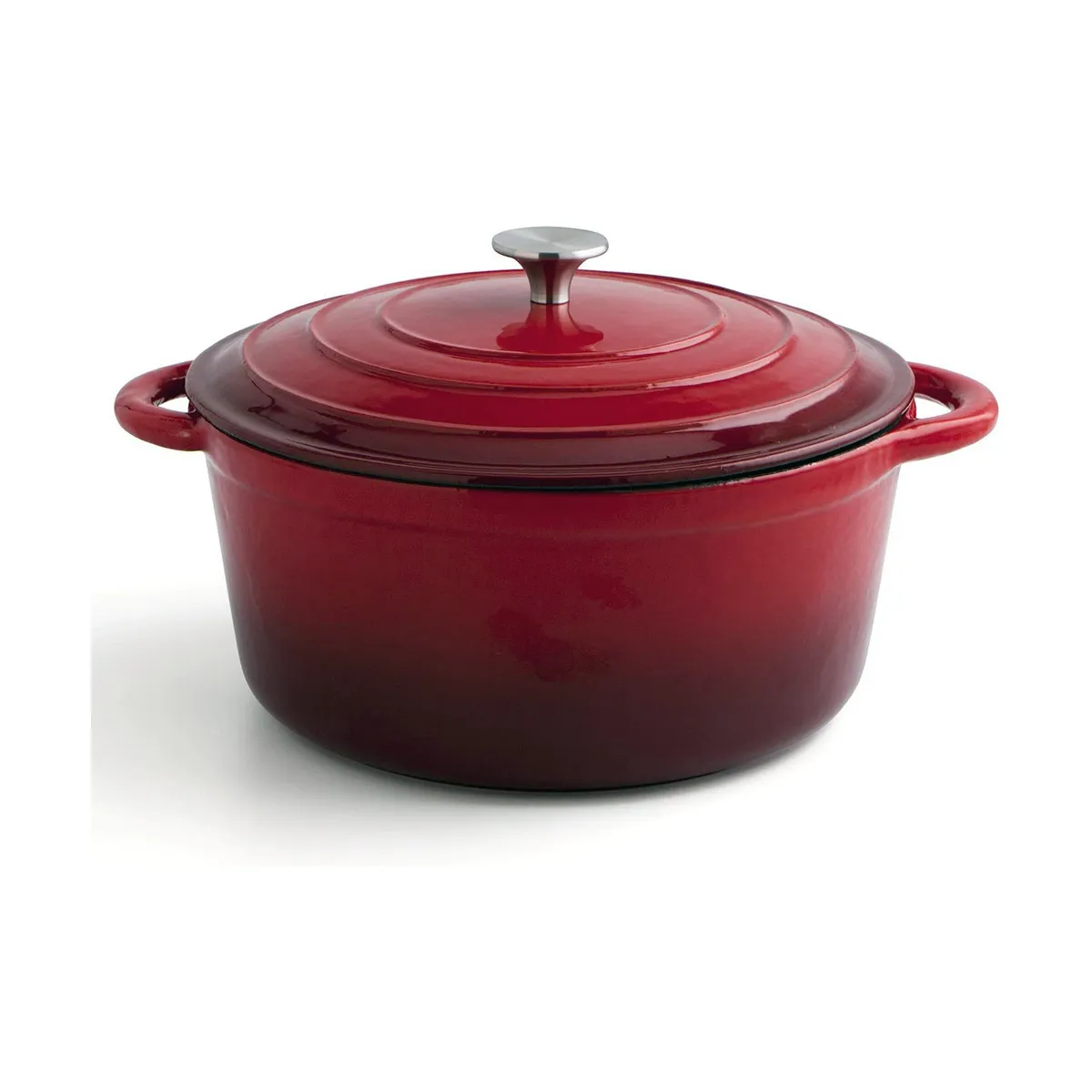 Casseruola con coperchio Bidasoa Fierro Rosso Metallo 6 L (6 L)