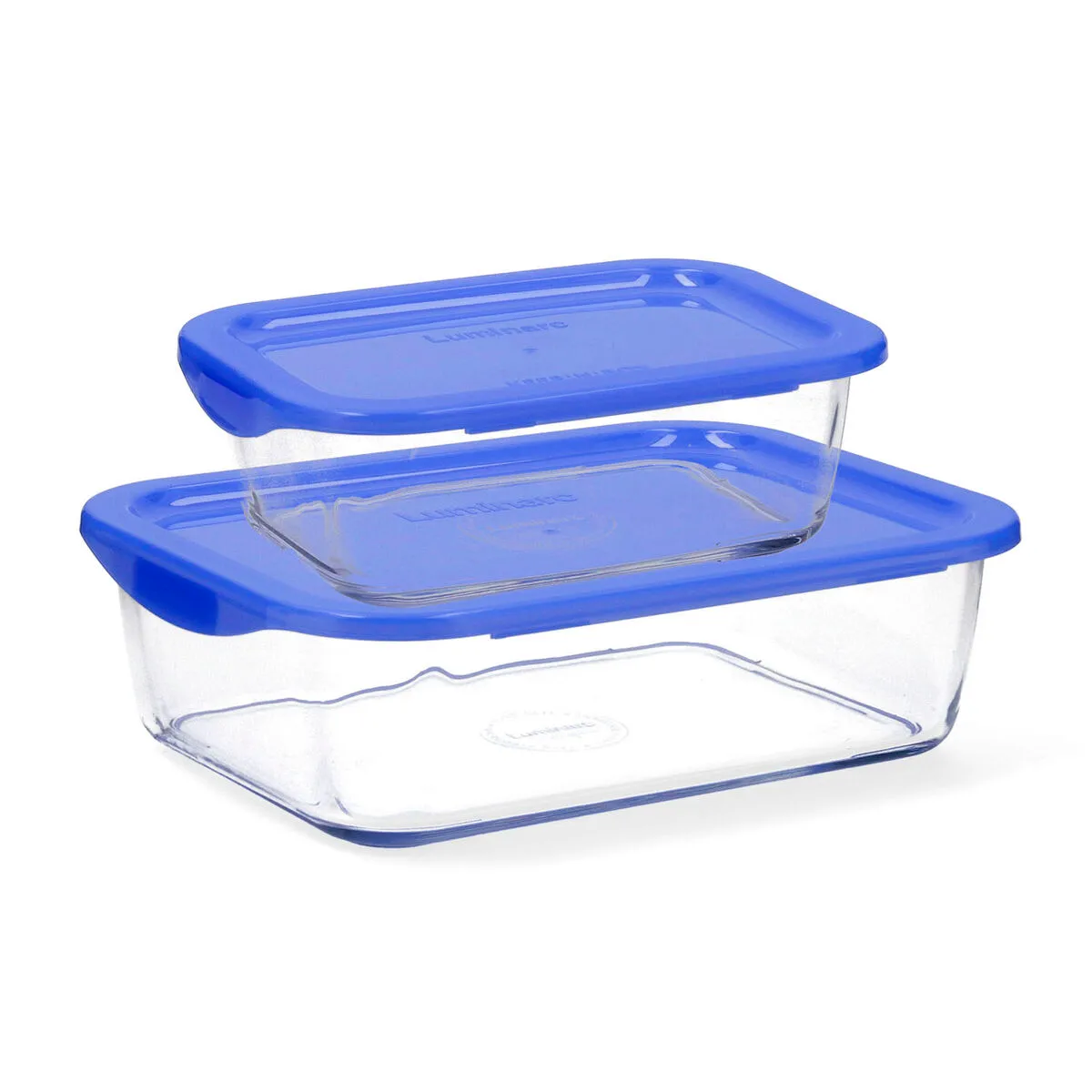 Set di scatole porta pranzo Luminarc Keep'n Blue Ice 2 Pezzi Vetro