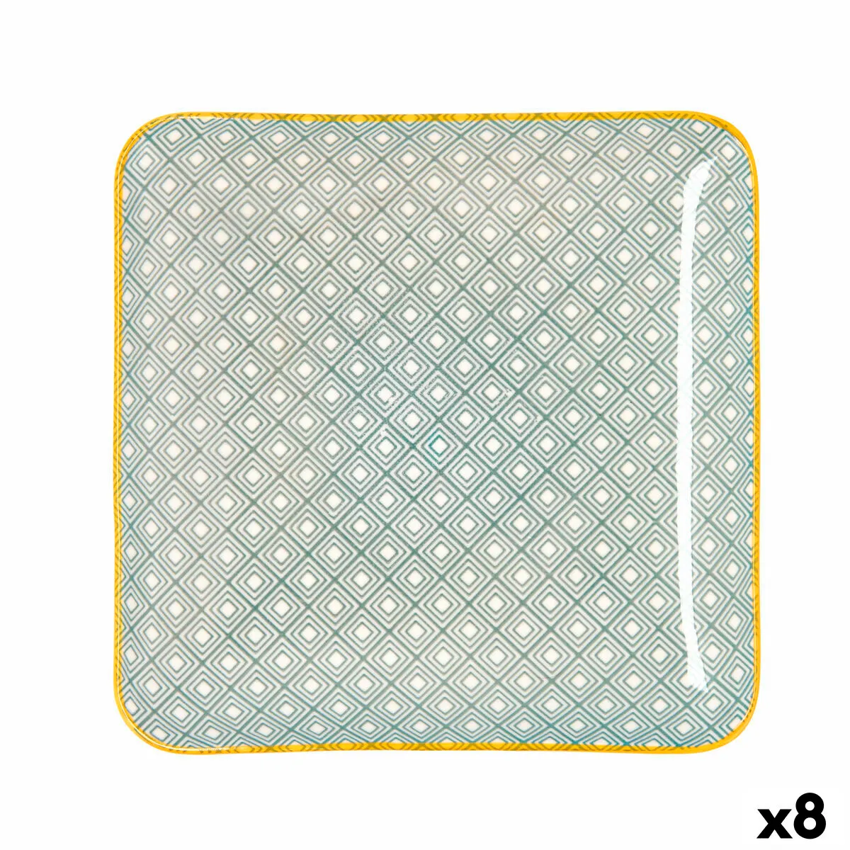 Vassoio per aperitivi Quid Pippa Quadrato Ceramica Multicolore (21 x 21 cm) (8 Unità)