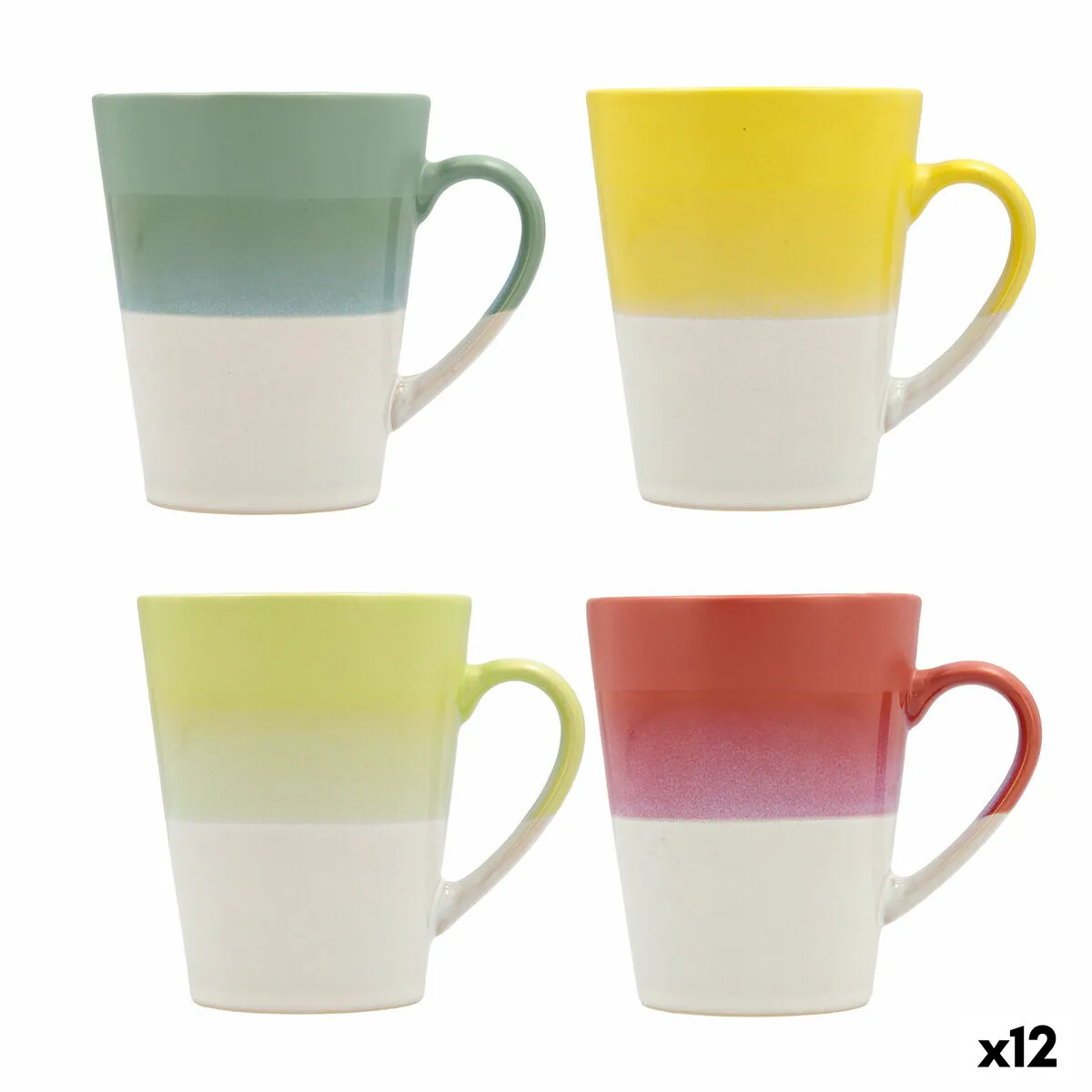 Tazza Quid Atenua Ceramica Multicolore (300 ml) (12 Unità)