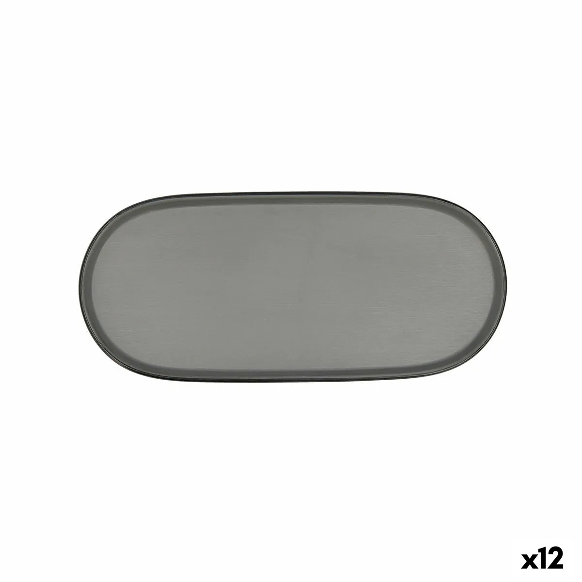 Vassoio per aperitivi Bidasoa Gio Grigio Plastica 28 x 12 cm 12 Unità