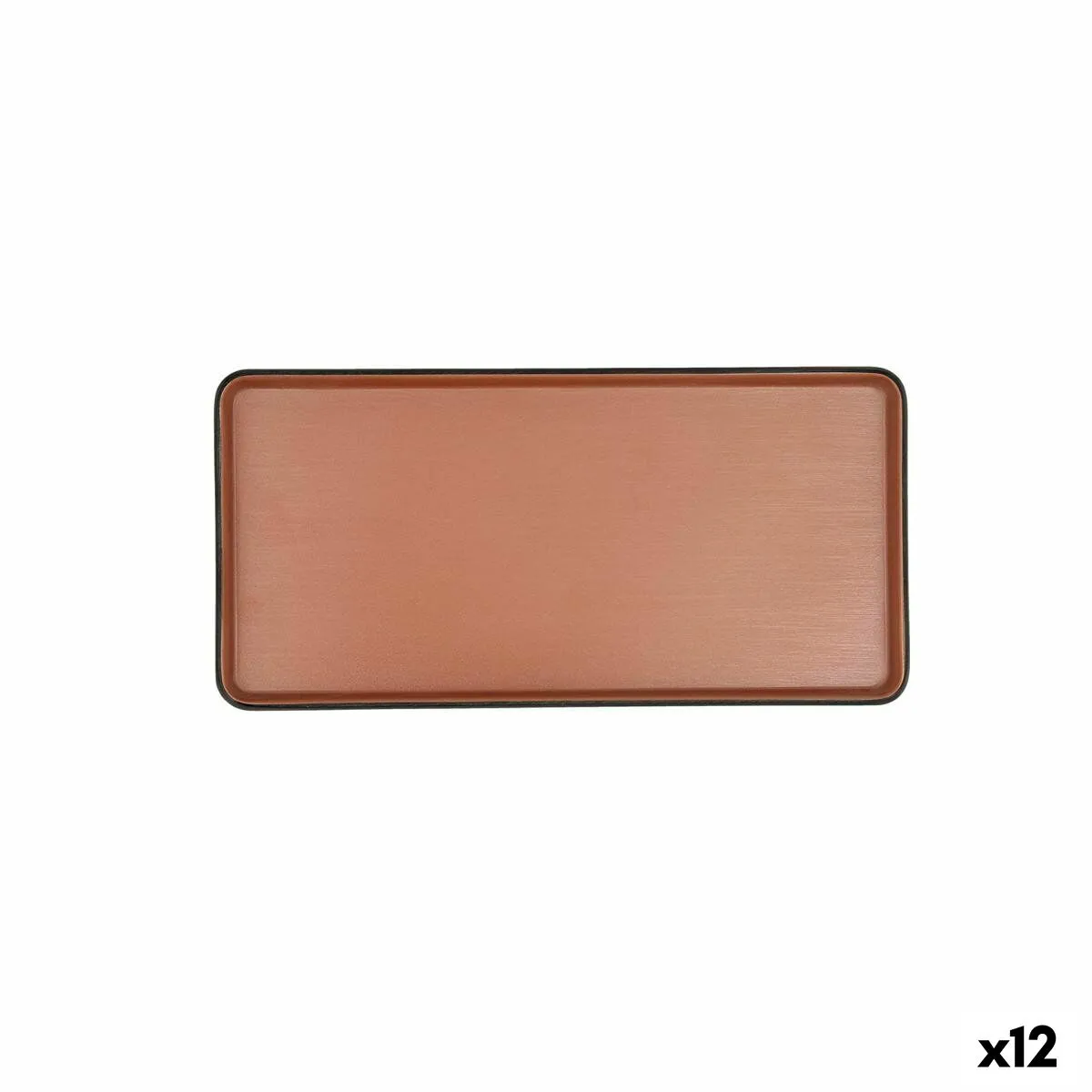 Vassoio per aperitivi Bidasoa Gio Marrone Plastica 24 x 11,5 cm (12 Unità)