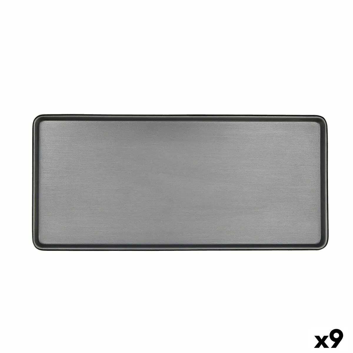 Teglia da Cucina Bidasoa Gio Grigio Plastica 31,5 x 14,5 cm (9 Unità)