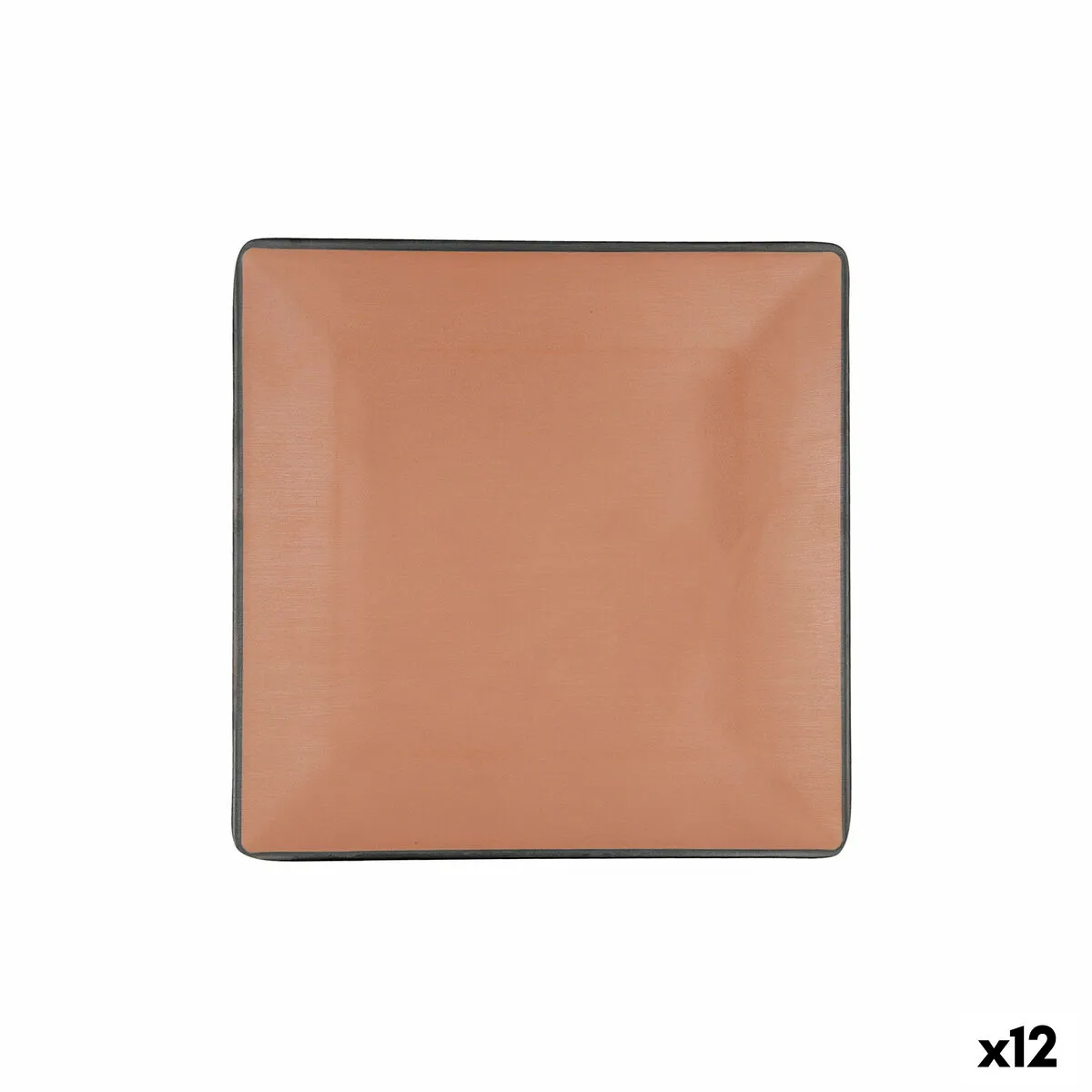 Piatto da pranzo Bidasoa Gio Marrone Plastica 21,5 x 21,5 cm (12 Unità)