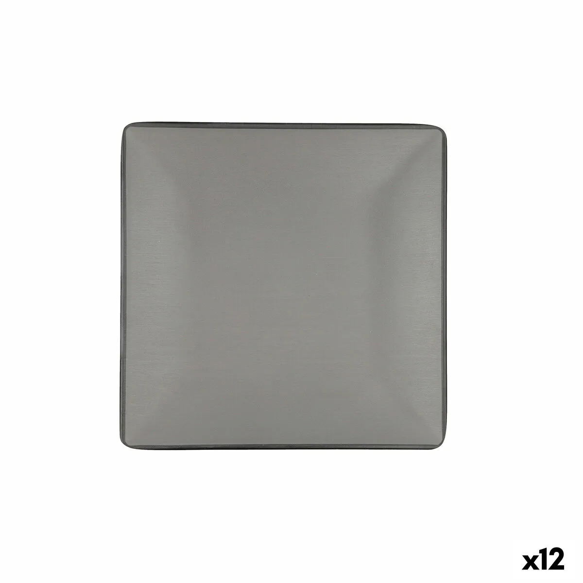 Piatto da pranzo Bidasoa Gio Grigio Plastica 21,5 x 21,5 cm (12 Unità)