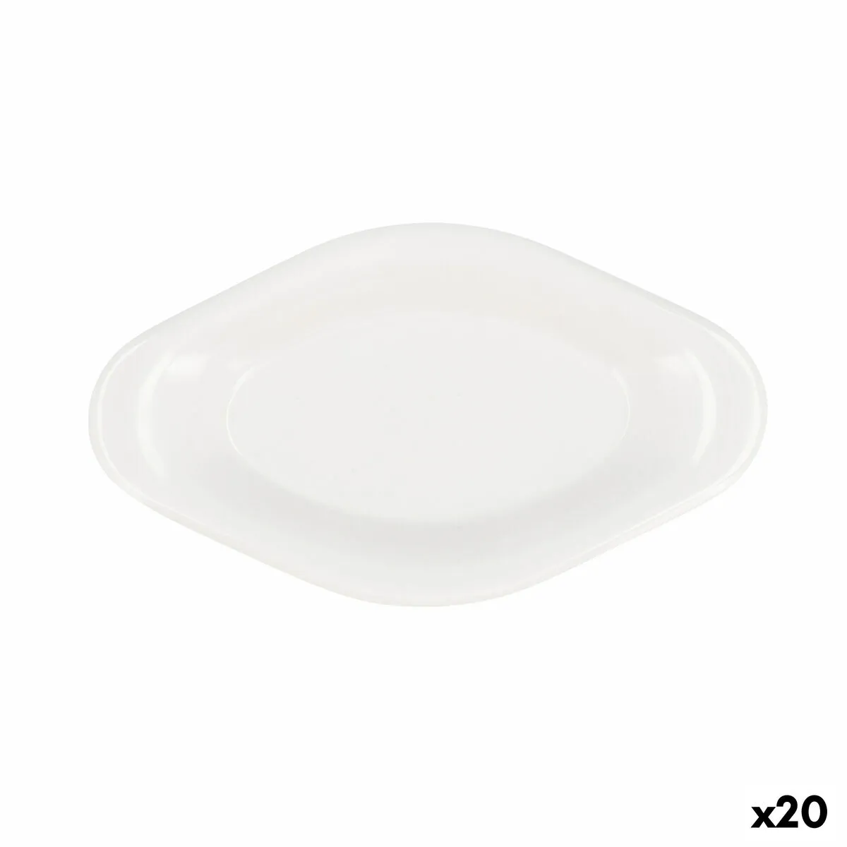 Vassoio per aperitivi Quid Select Bianco Plastica 17 x 9,5 x 2 cm (20 Unità)