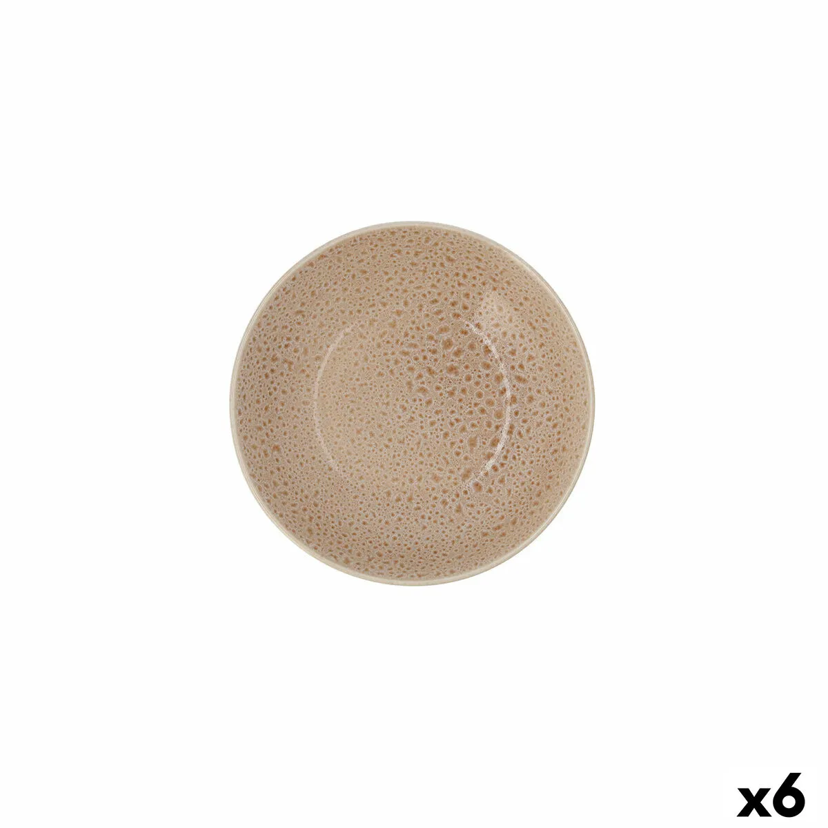 Piatto Fondo Ariane Porous Ceramica Beige Ø 21 cm (6 Unità)