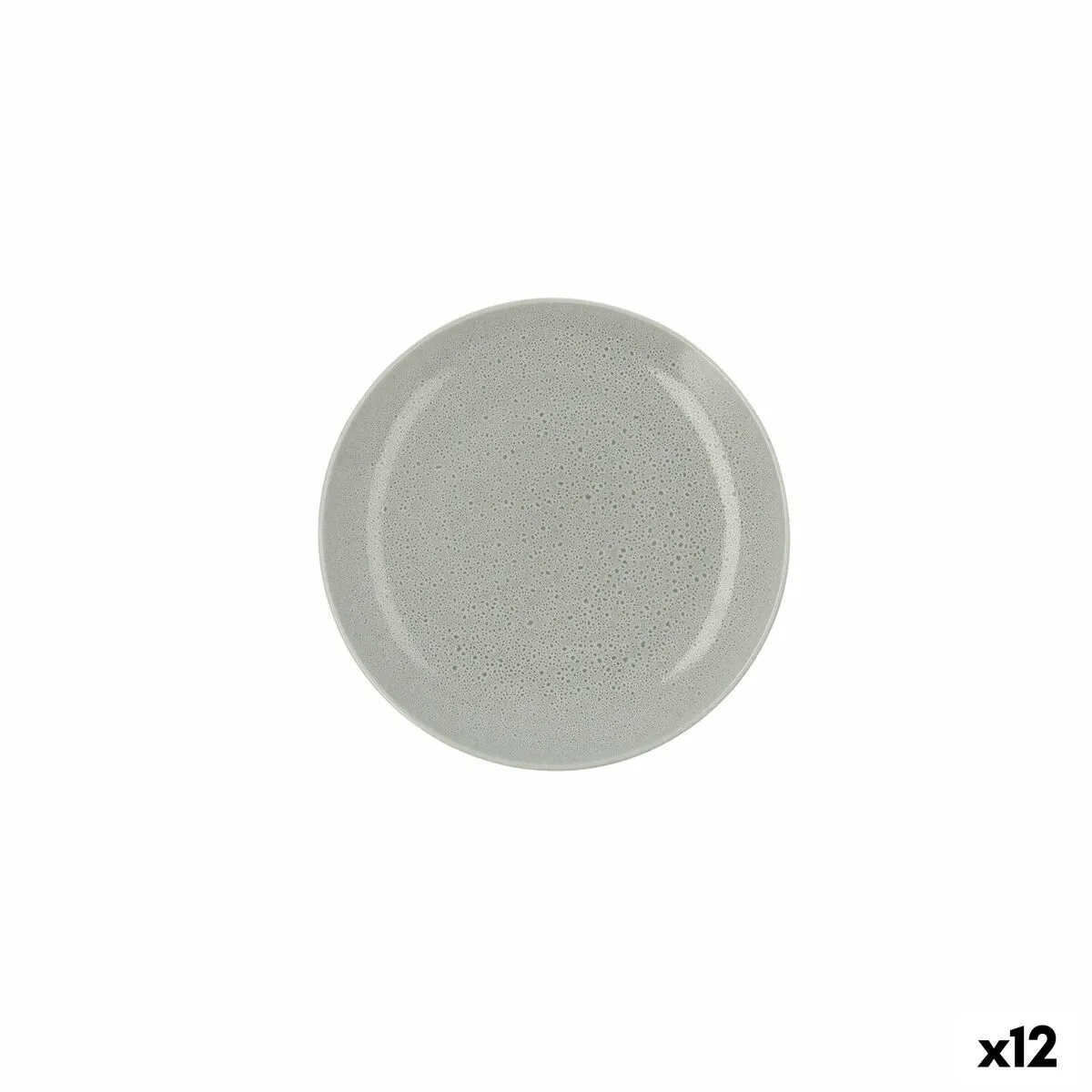 Piatto da pranzo Ariane Porous Verde Ceramica Ø 21 cm (12 Unità)