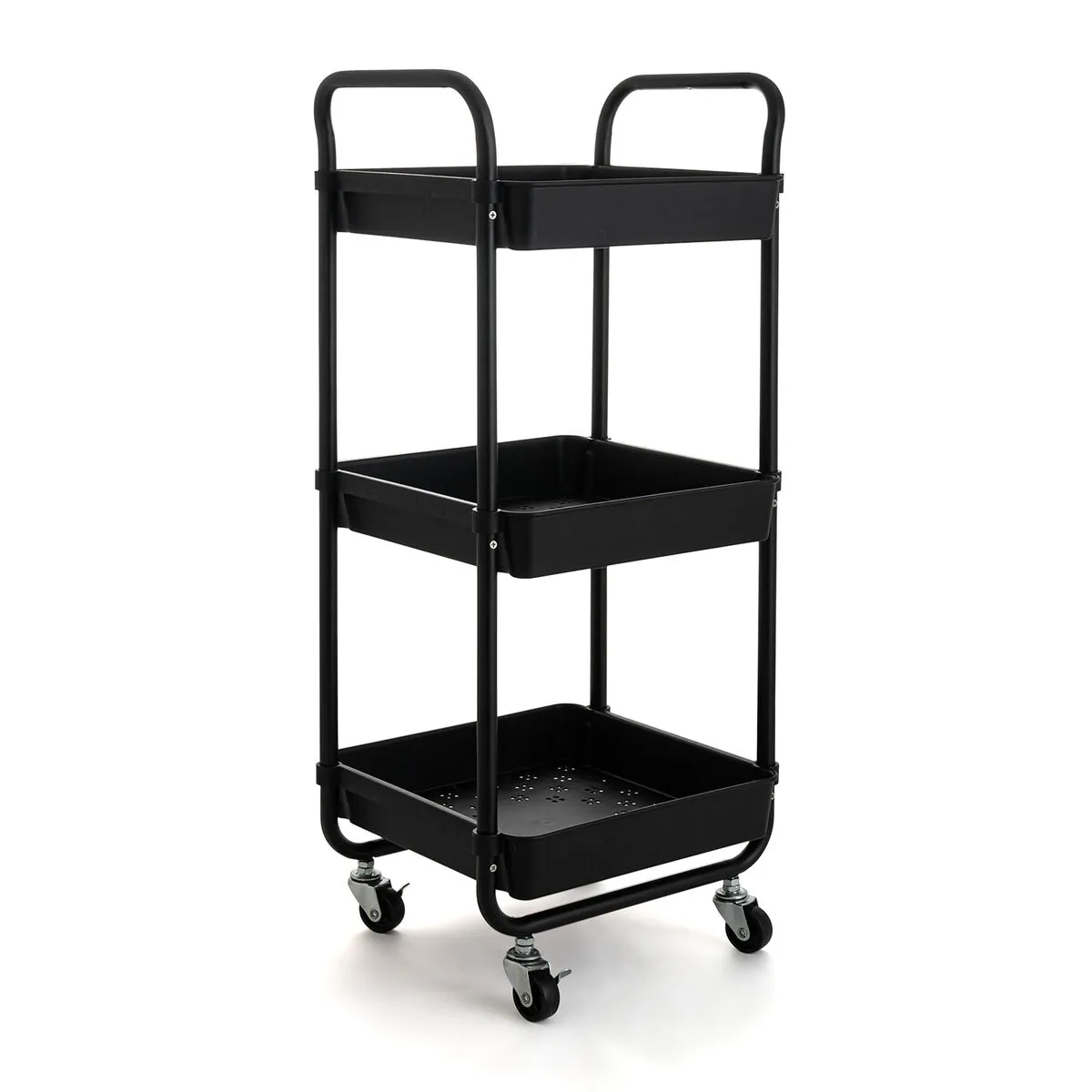 Carrello per Verdure Quid Apolo Nero Metallo 34,5 x 29,5 x 77 cm