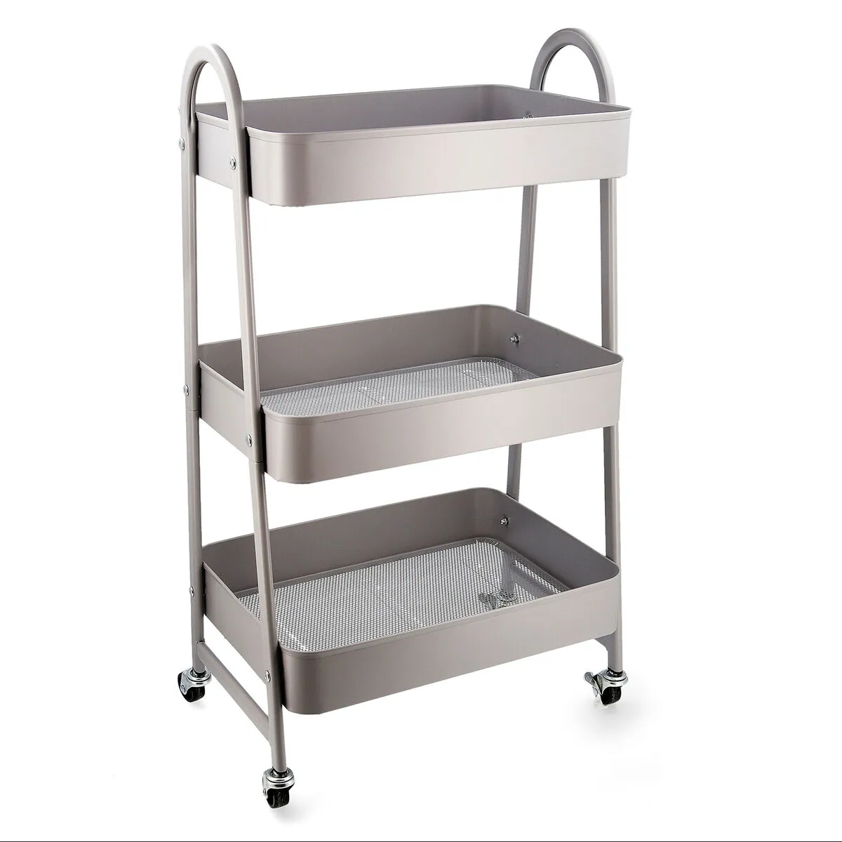 Carrello per Verdure Quid Casio Grigio Metallo 45 x 30,6 x 77,5 cm