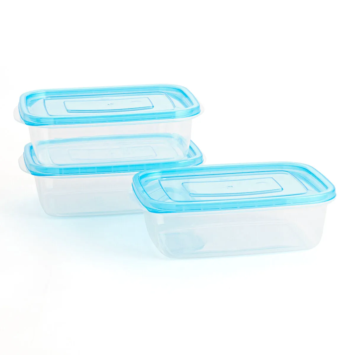 Set di scatole porta pranzo Quid Refresh 3 Pezzi Azzurro Plastica