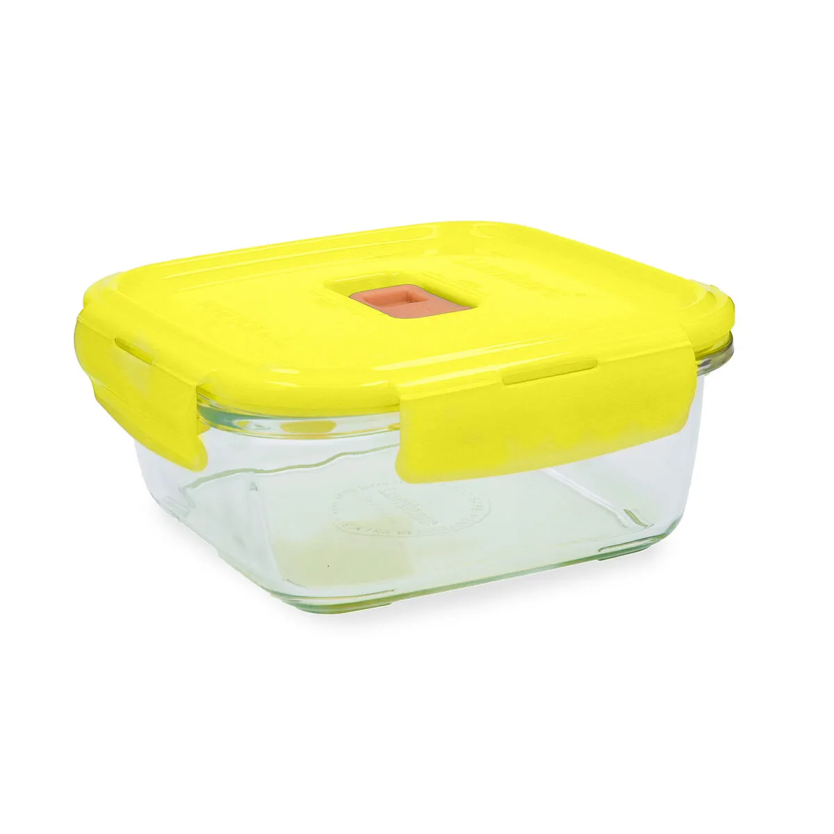 Porta pranzo Ermetico Luminarc Pure Box Holy Quadrato Giallo Vetro 1,22 L