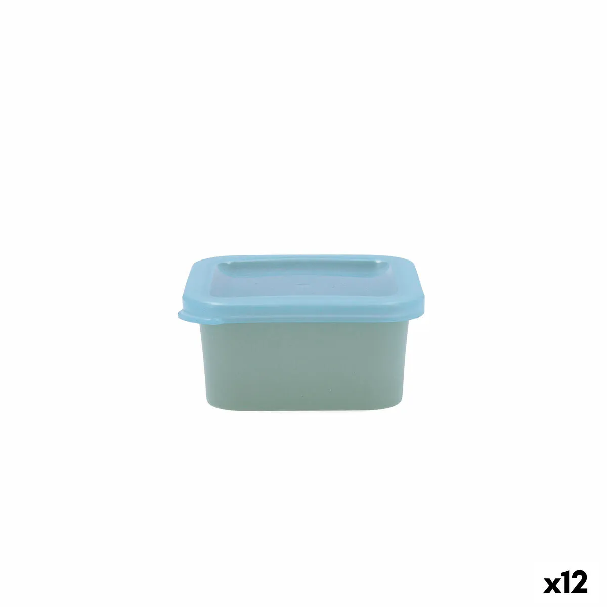 Porta Pranzo Quadrato con Coperchio Quid Inspira 200 ml Verde Plastica (12 Unità)