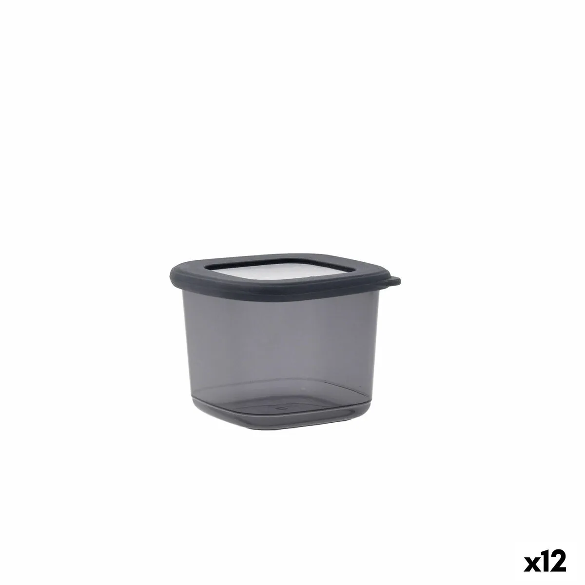 Barattolo Quid City Con coperchio 550 ml Grigio Plastica (12 Unità)