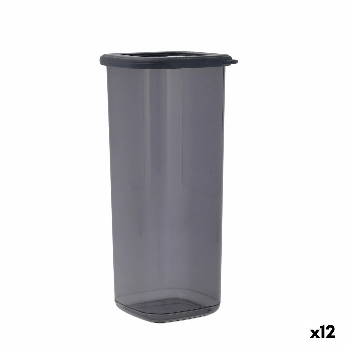 Barattolo Quid City Con coperchio 1,75 L Grigio Plastica (12 Unità)