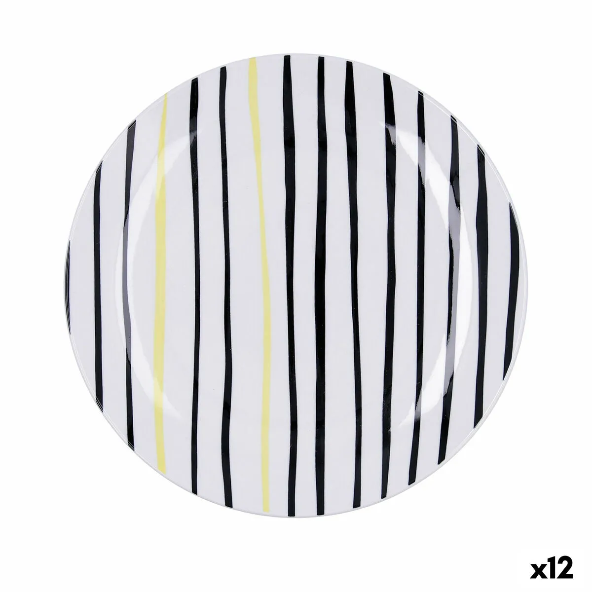 Piatto da pranzo Bidasoa Zigzag Multicolore Ceramica Ø 26,5 cm (12 Unità)