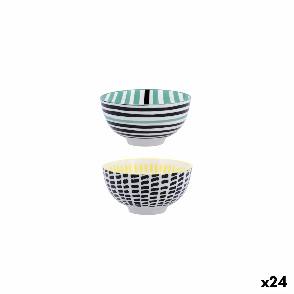 Ciotola Bidasoa Zigzag Multicolore Ceramica 11 cm (24 Unità)