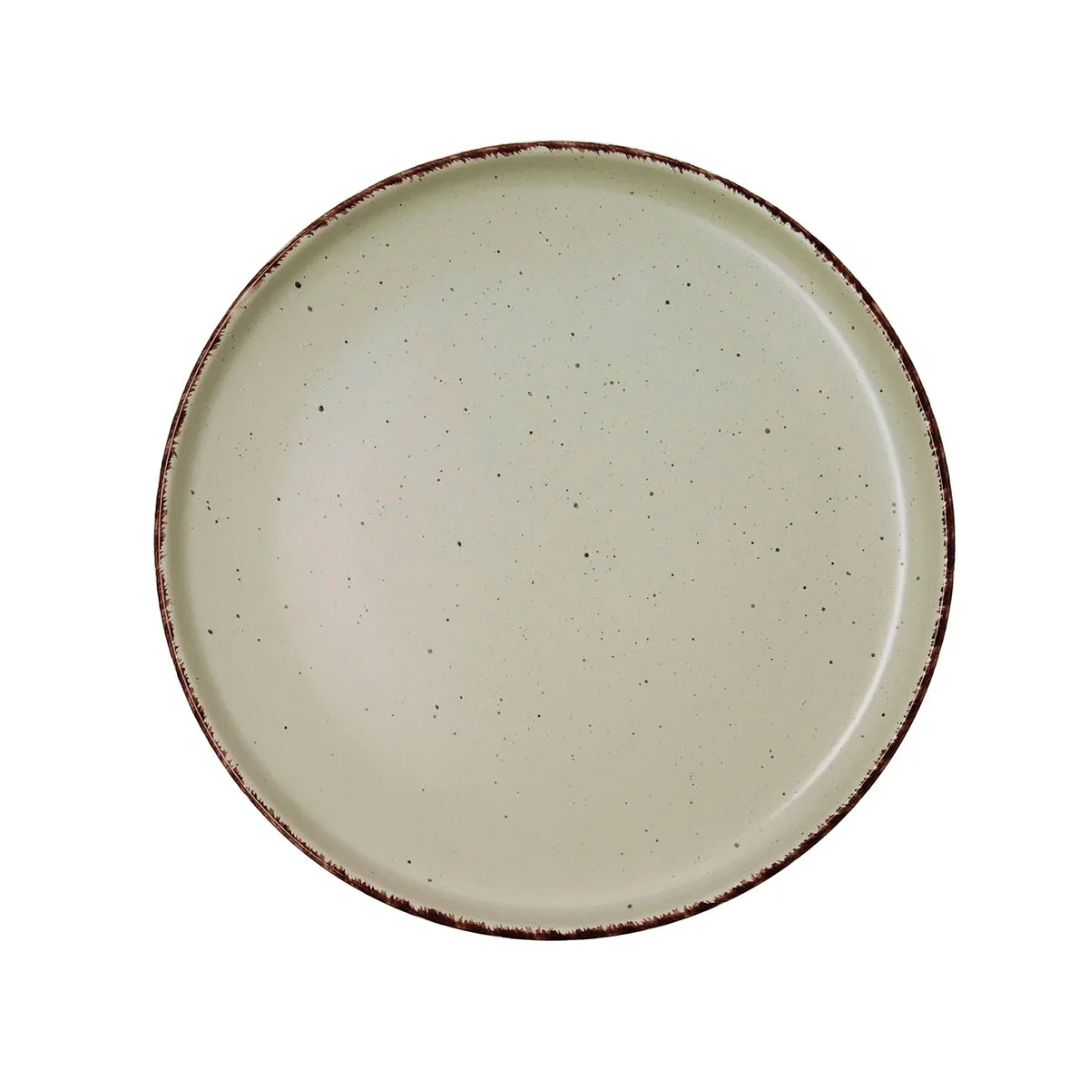 Piatto da pranzo Quid Duna Verde Ceramica 26,5 x 2,8 cm