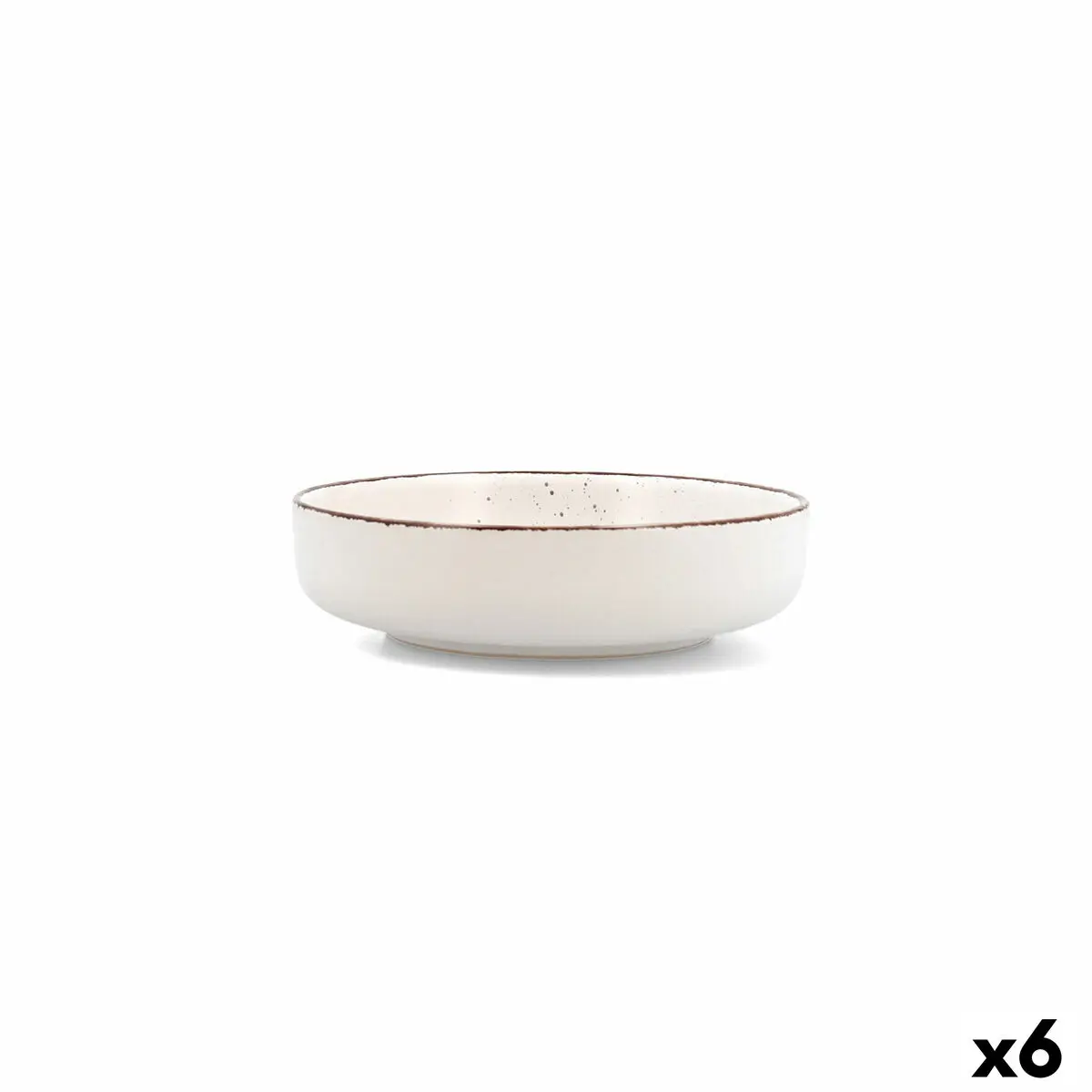 Piatto Fondo Quid Duna Beige Ceramica 18,5 x 5,3 cm (6 Unità)