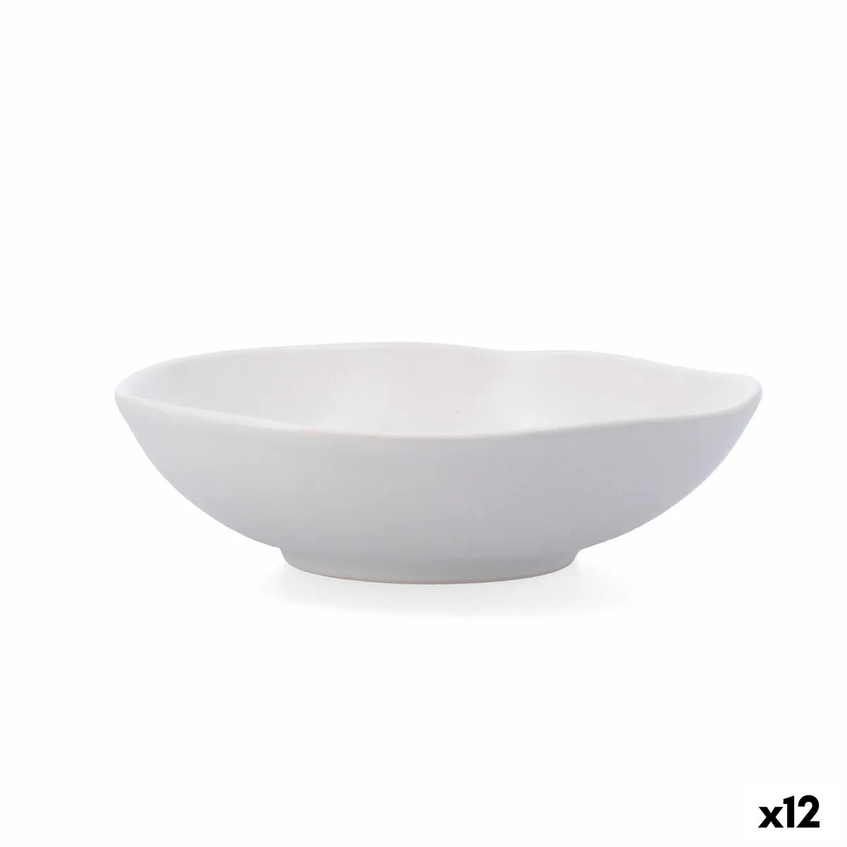 Piatto Fondo Bidasoa Cosmos Bianco Ceramica Ø 22 cm (12 Unità)