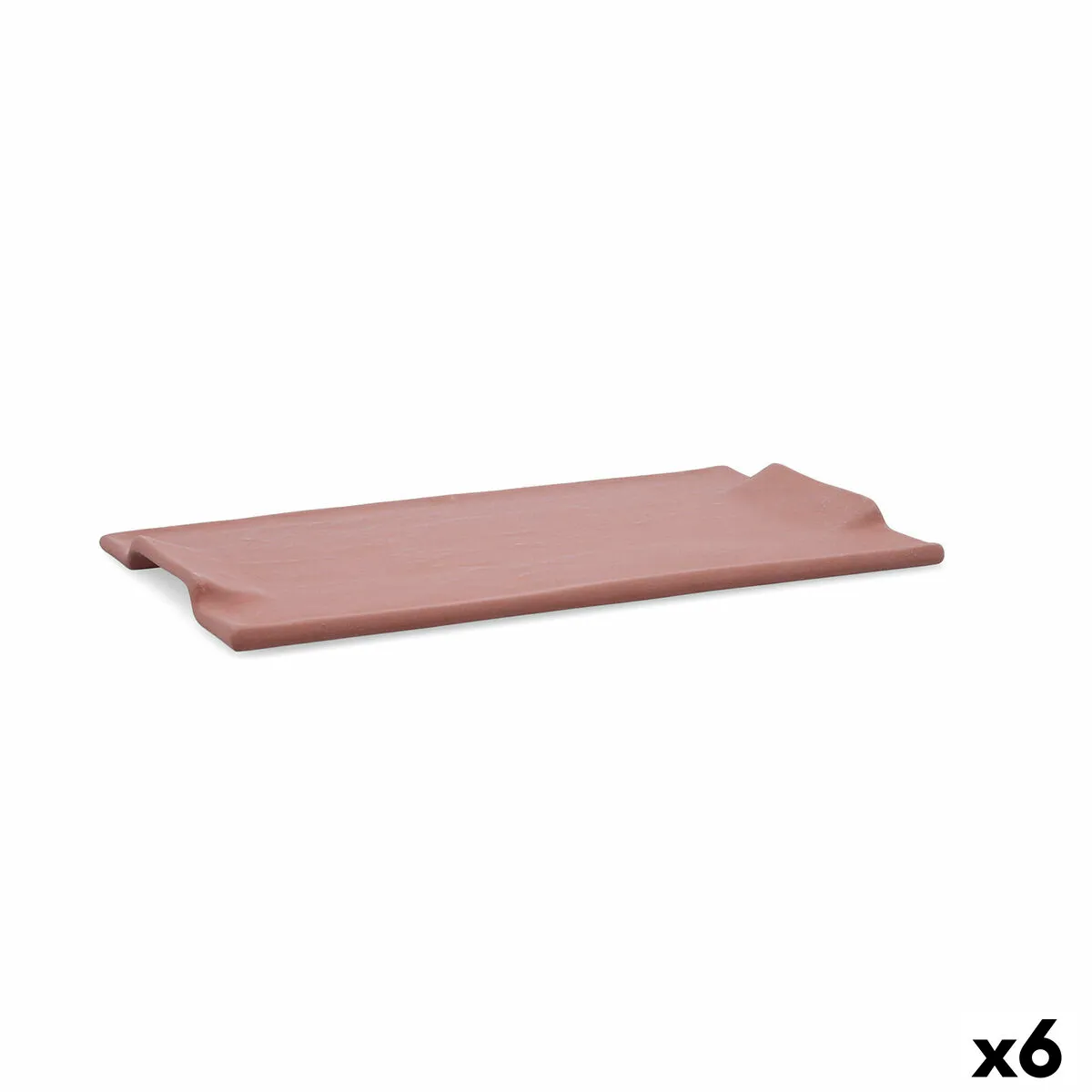 Vassoio per aperitivi Quid Mineral Gres Terracotta Ceramica 30 x 18 cm (6 Unità)