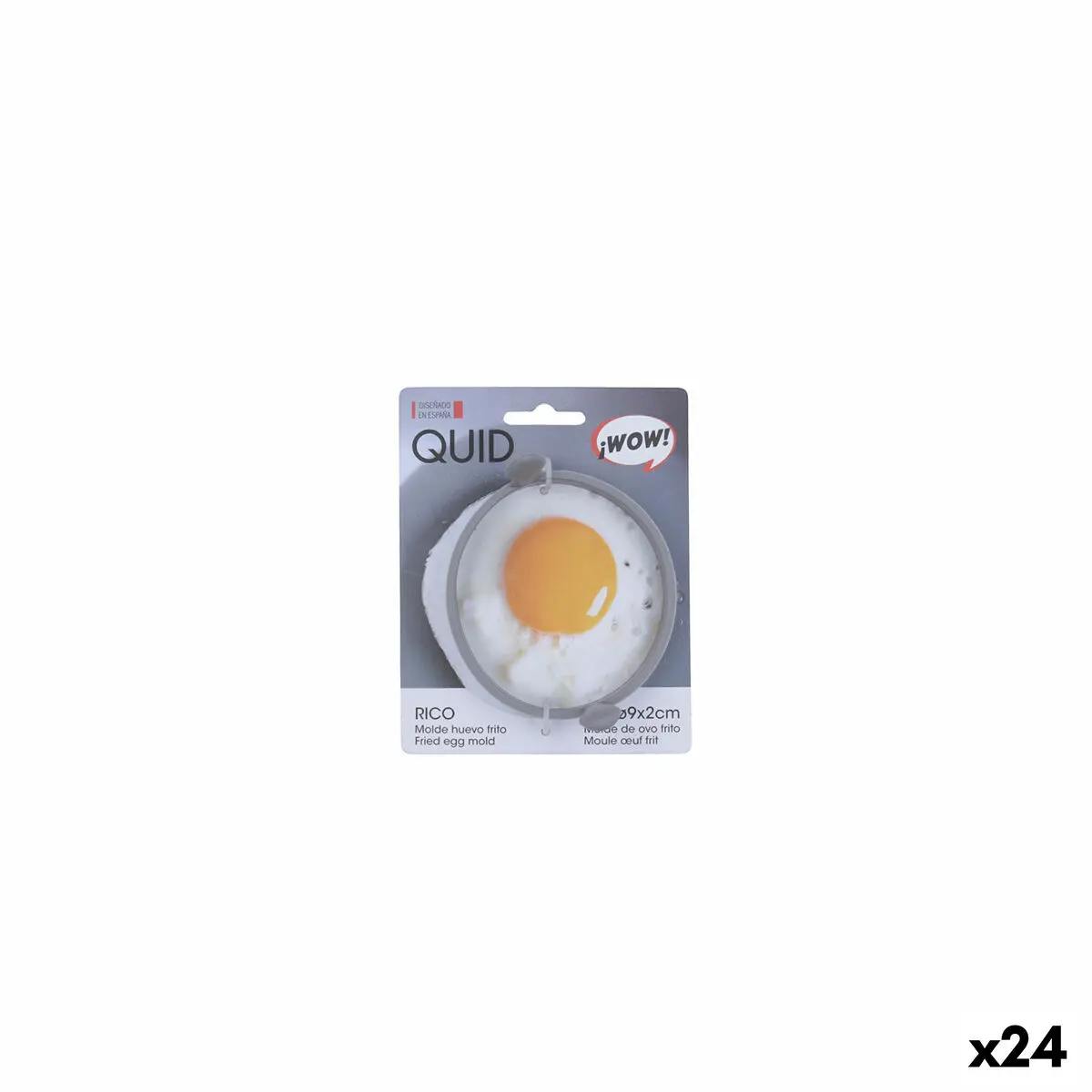 Stampo Quid Rico Plastica 9 x 2 cm Uovo Fritto (24 Unità)