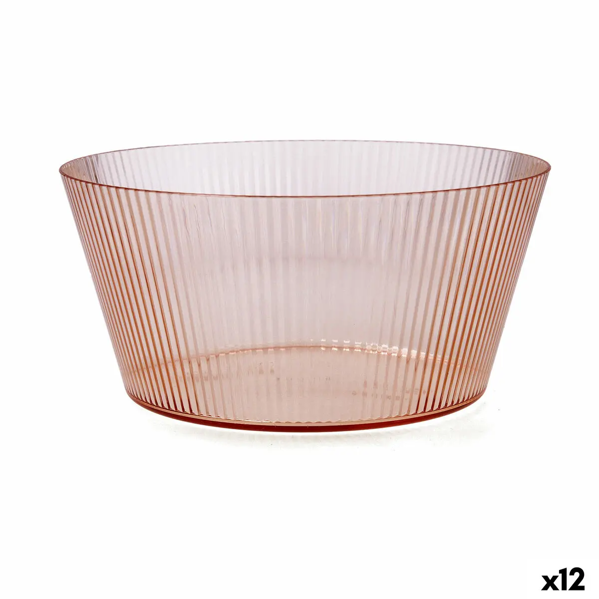 Insalatiera Quid Sunset Coral Corallo Plastica Ø 25 cm (12 Unità)