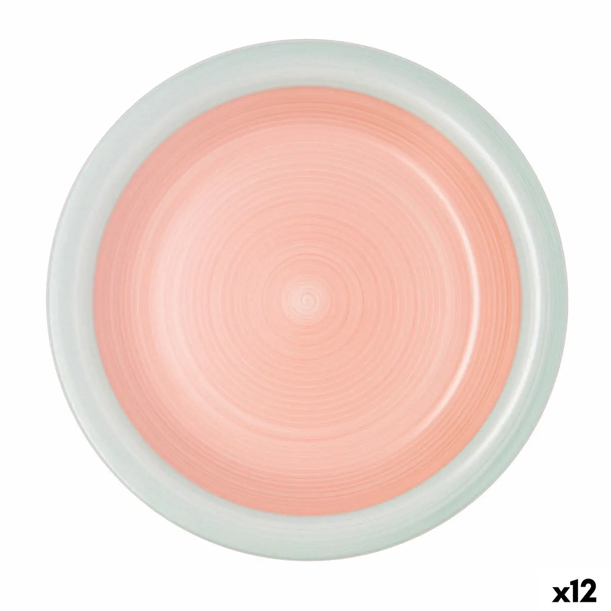 Piatto da pranzo Quid Kaleido Verde Corallo Ceramica Ø 27 cm (12 Unità)