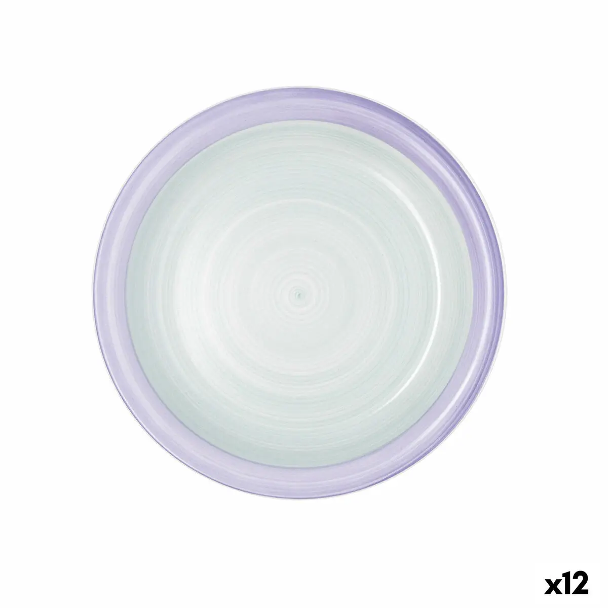 Piatto da pranzo Quid Kaleido Verde Viola Ceramica 27 cm (12 Unità)