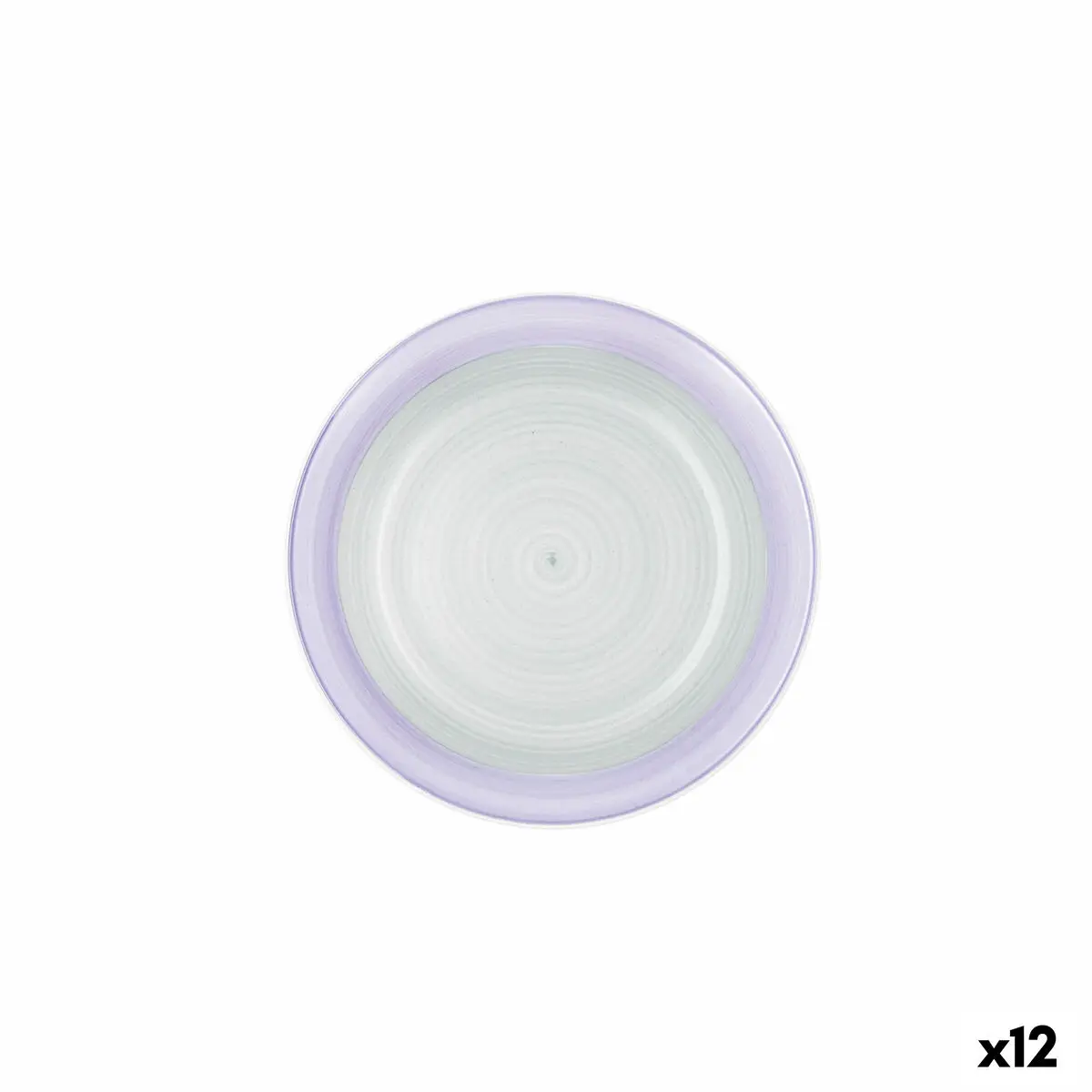 Piatto da Dolce Quid Kaleido Verde Viola Ceramica 19 cm (12 Unità)