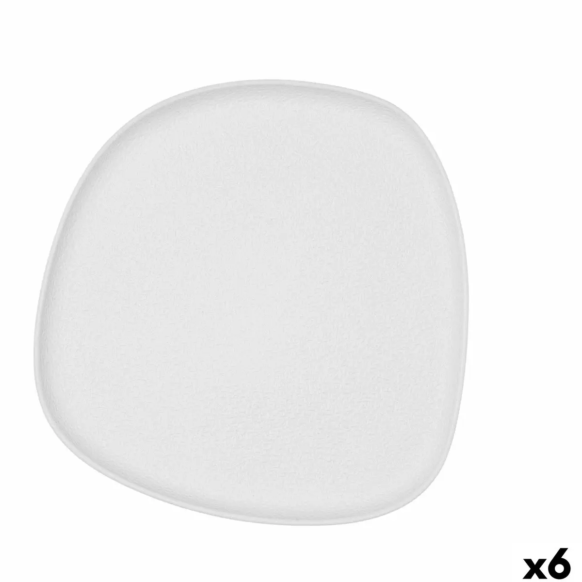 Piatto da pranzo Bidasoa Fosil Bianco Ceramica 26,3 x 25,5 x 2,4 cm (6 Unità)