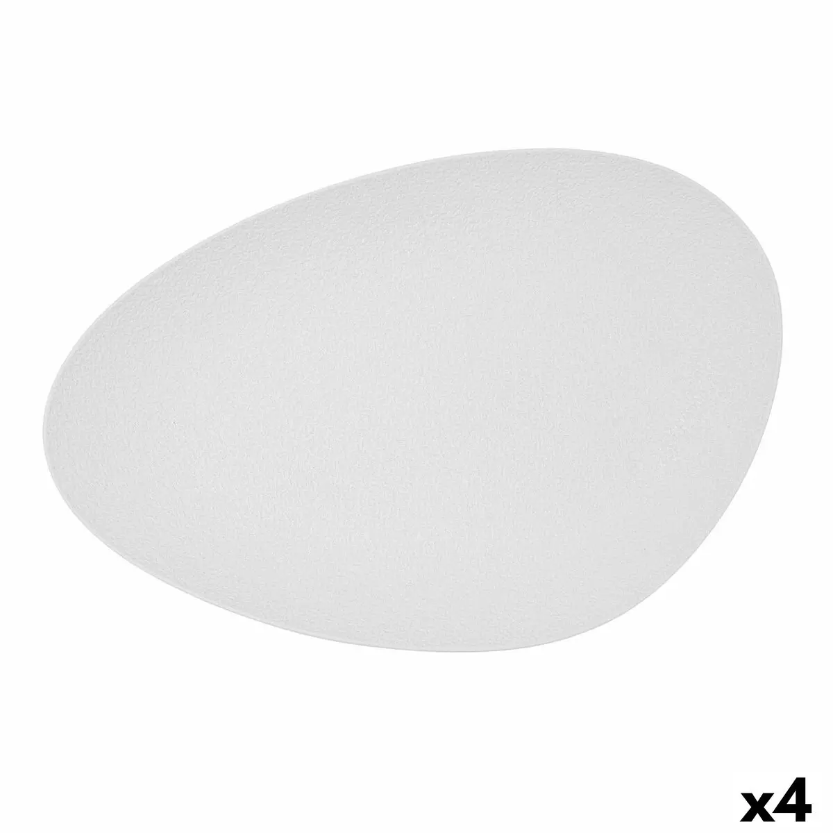 Vassoio per aperitivi Bidasoa Fosil Bianco Ceramica Allumina Ovalada 39,1 x 26,3 x 3,4 cm (4 Unità)