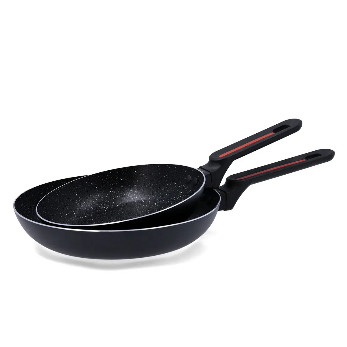 Padella Quid Tentacion Nero Metallo Alluminio stampato Ø 24 cm Ø 20 cm (2 Unità)