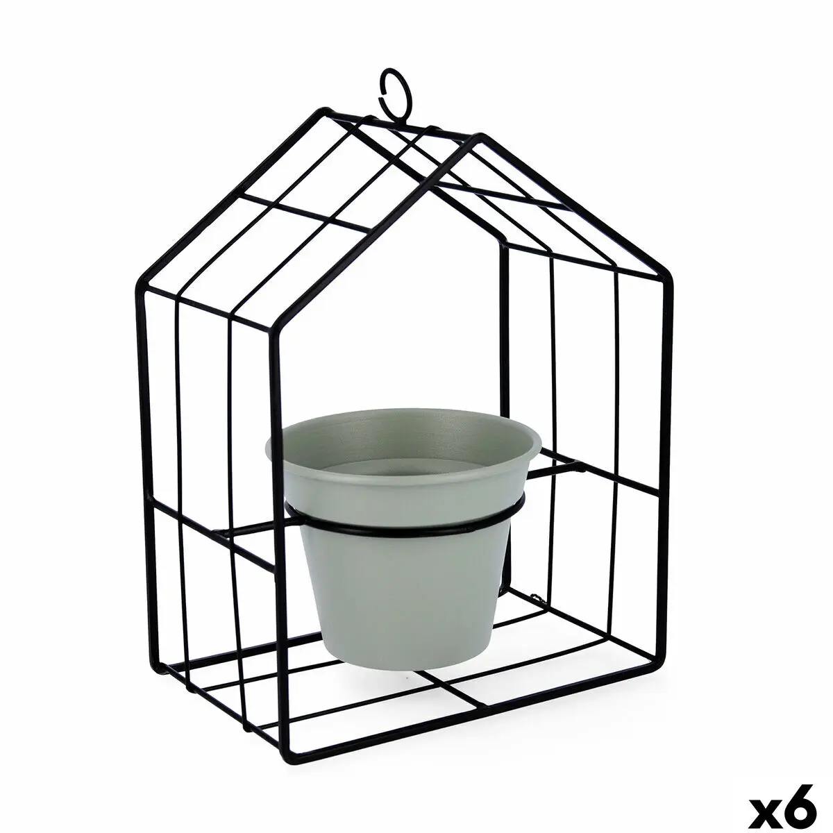 Vaso con supporto Vinthera Moa Verde Metallo 20 x 13 x 27 cm (6 Unità)