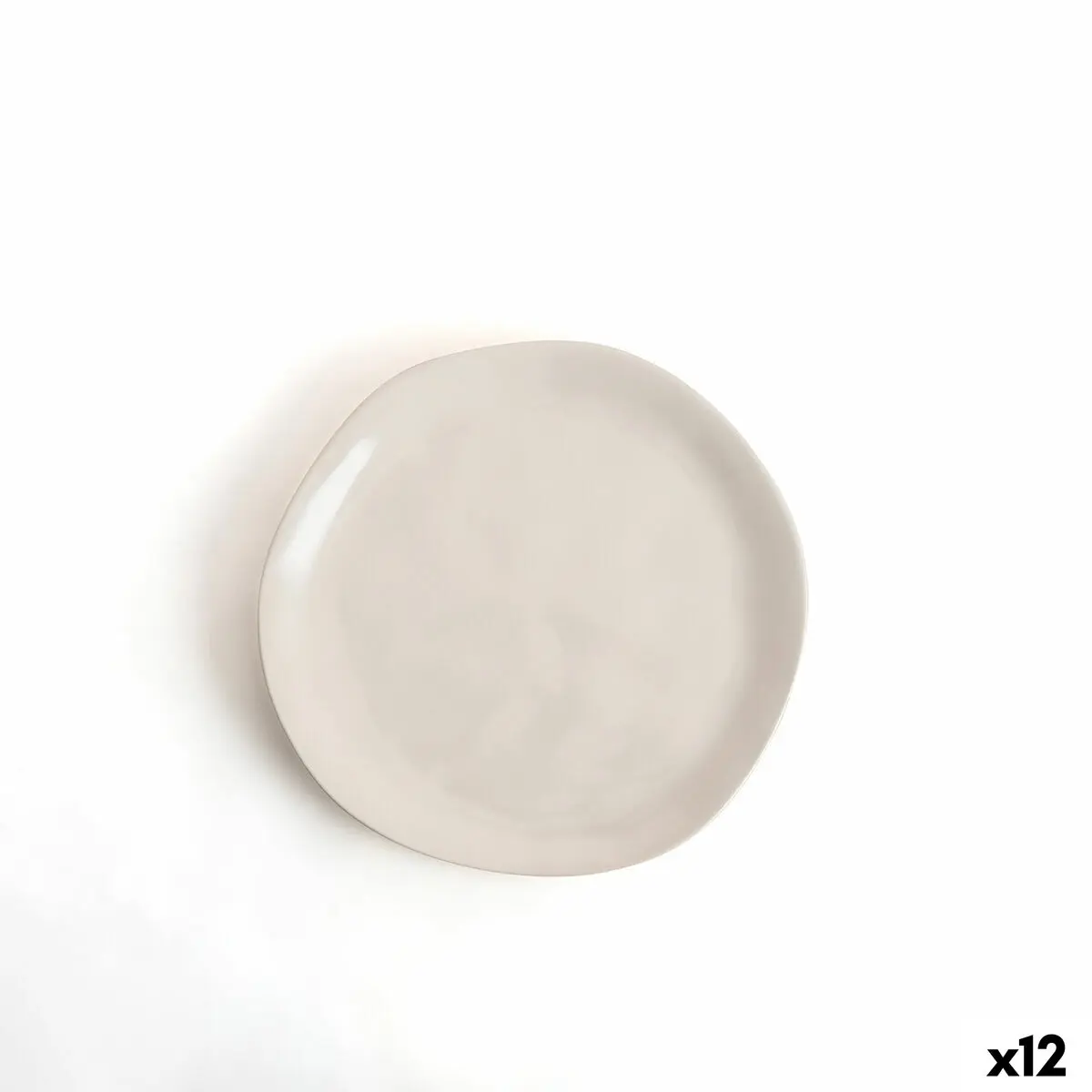 Piatto da Dolce Bidasoa Cosmos Bianco Ceramica Ø 20 cm (12 Unità)