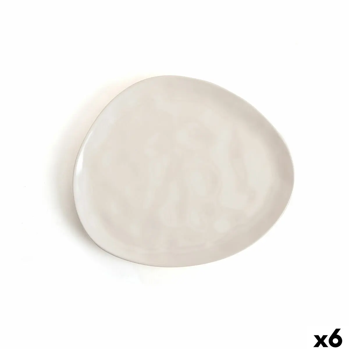 Piatto da pranzo Bidasoa Cosmos Bianco Ceramica 23 cm (6 Unità)