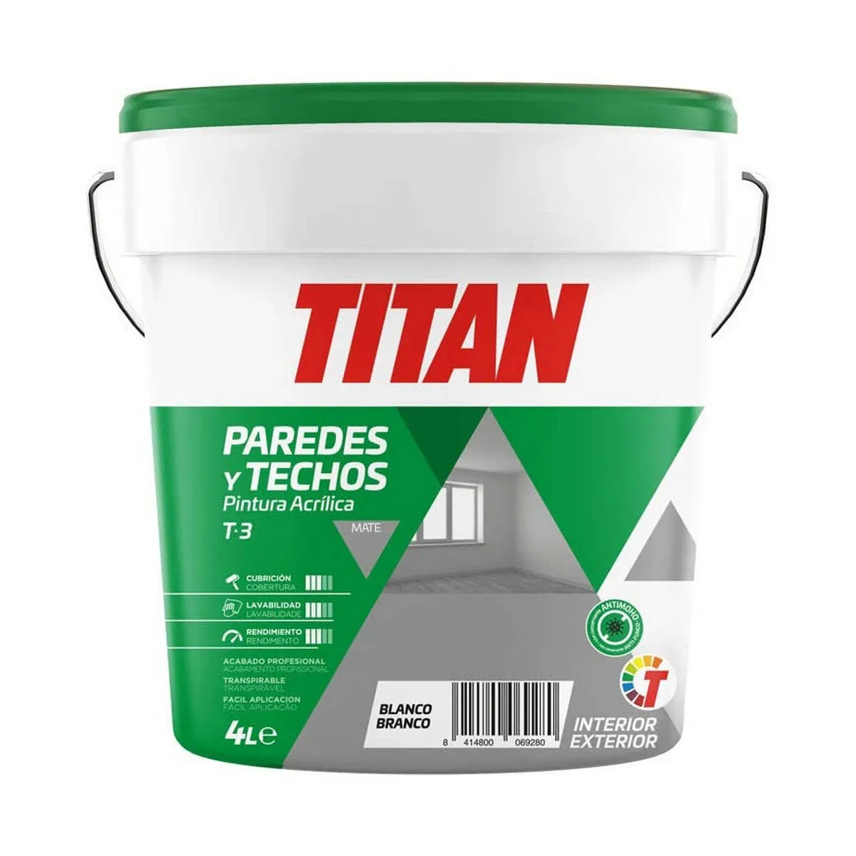 Pittura Titan 123000304 Bianco 4 L