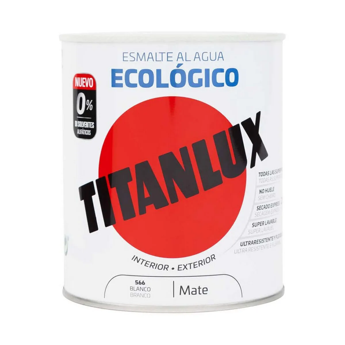 Smalto acrilico Titanlux 02t056614 Ecologico 250 ml Bianco Mat