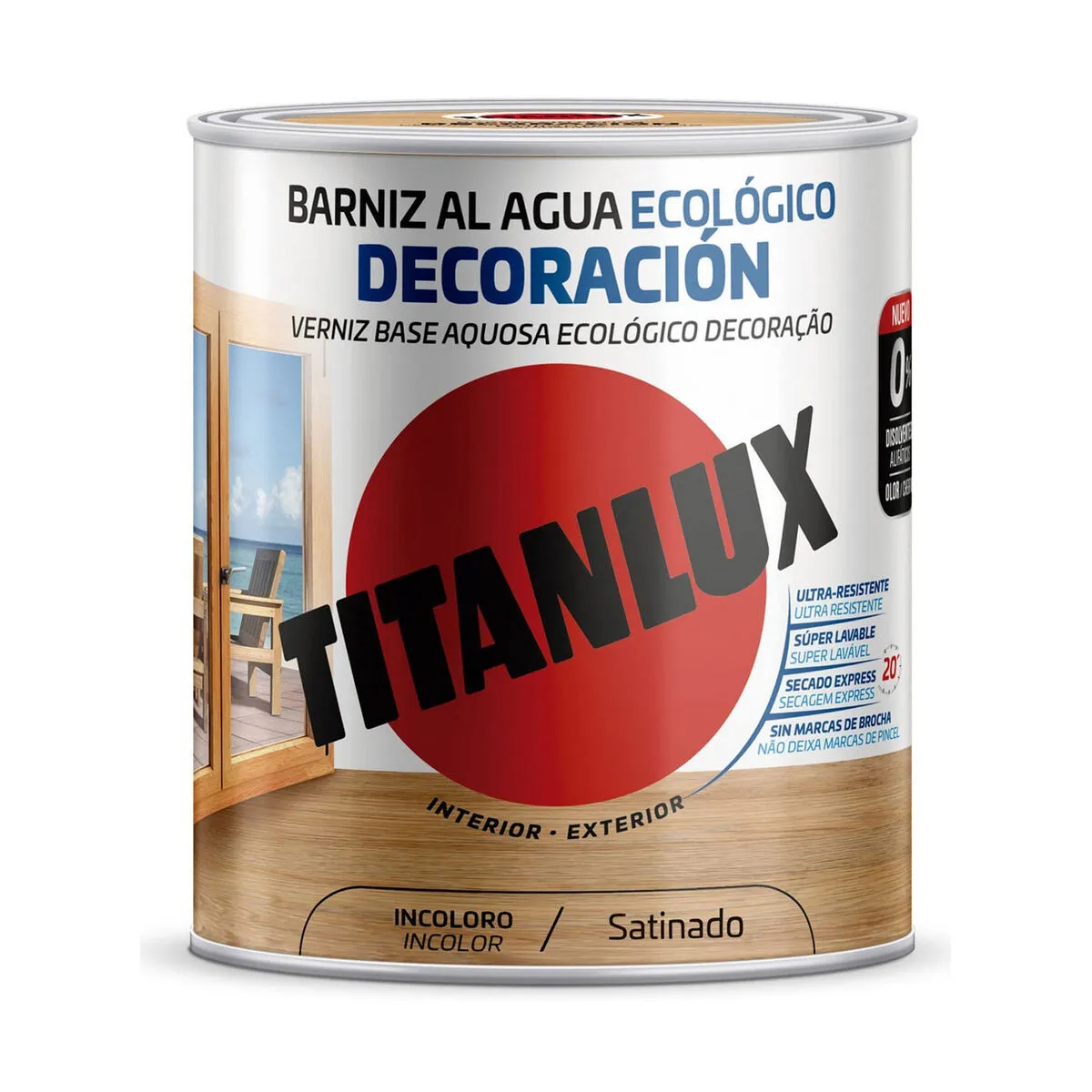 Vernice all'acqua Titanlux m21100014 Ecologico 250 ml Incolore Raso